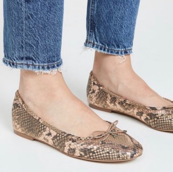 Sam Edelman Shoes - Sam Edelman leather Felicia snake print flats